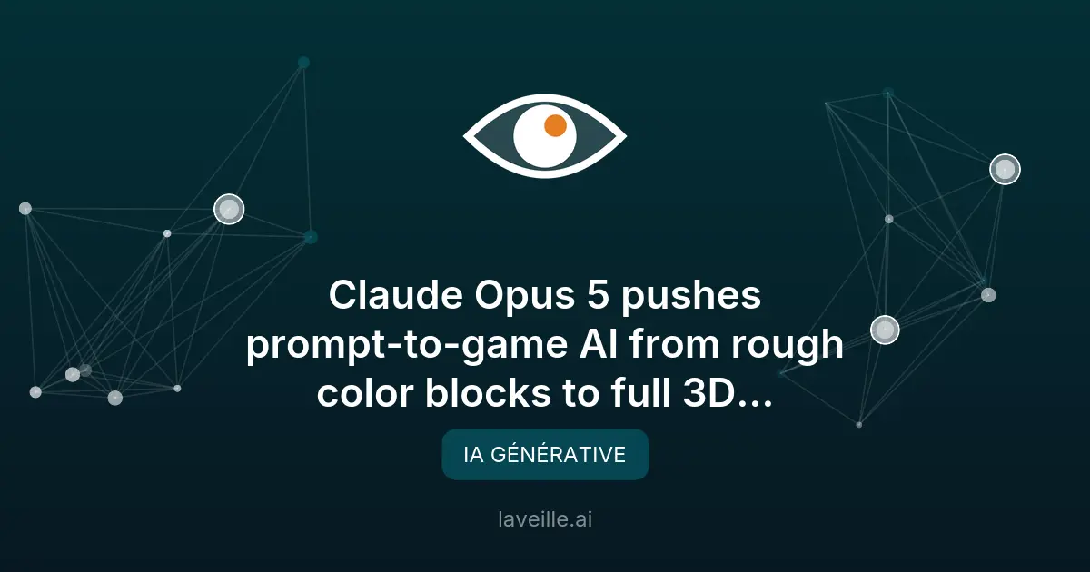 Claude Opus 5 génère des jeux 3D complets depuis un prompt