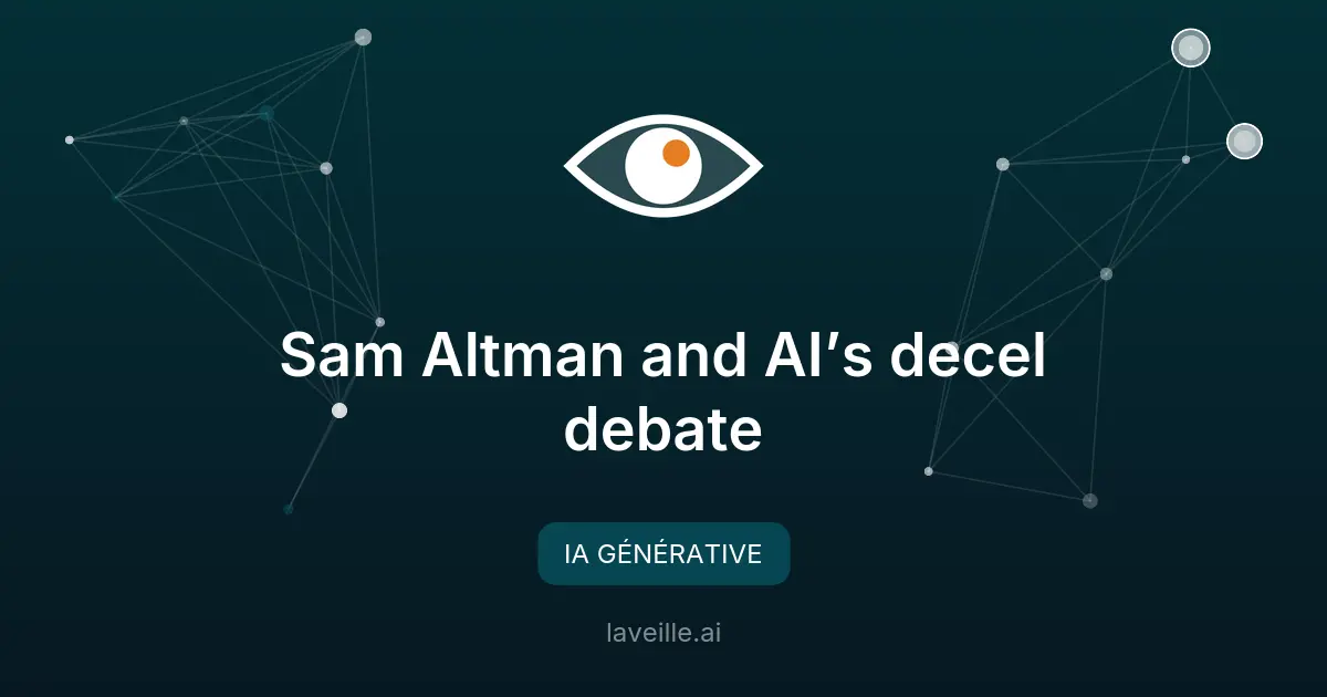 Sam Altman et le débat sur le ralentissement de l'IA