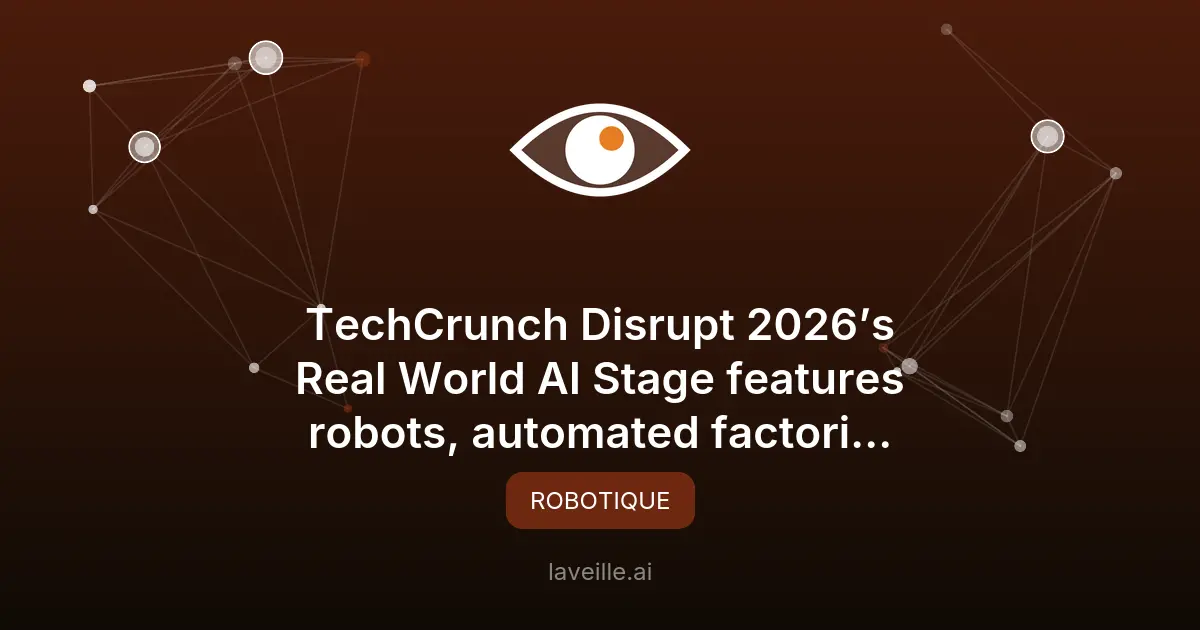 TechCrunch Disrupt 2026 : IA et robotique en avant-garde