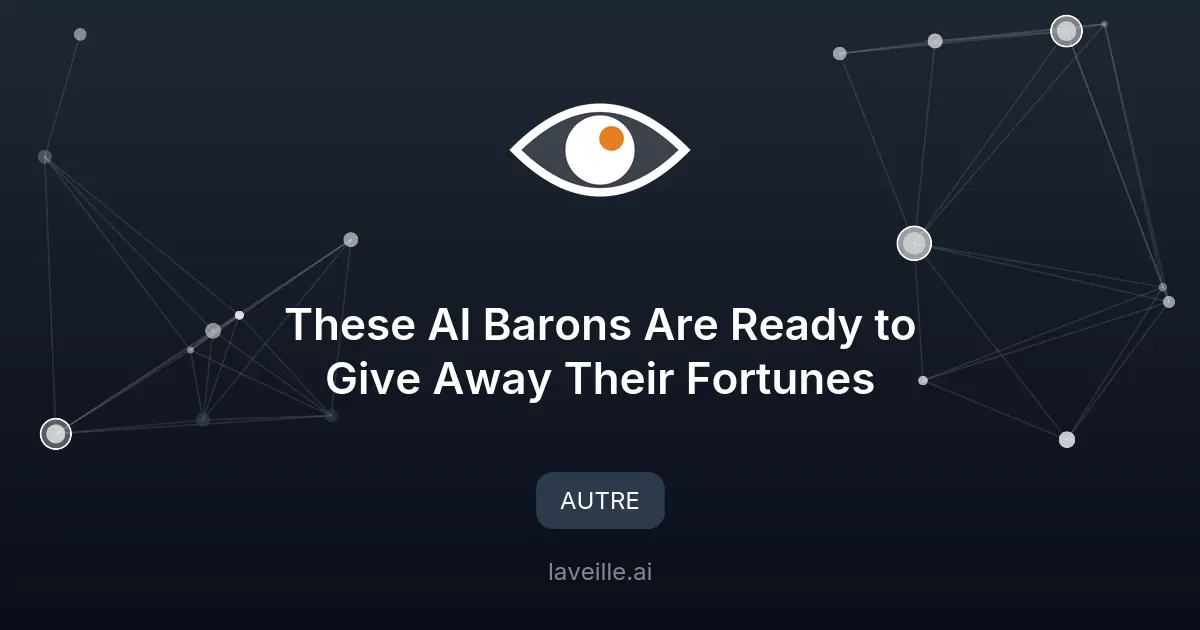 Philanthropie tech : les leaders de l'IA donnent leur fortune