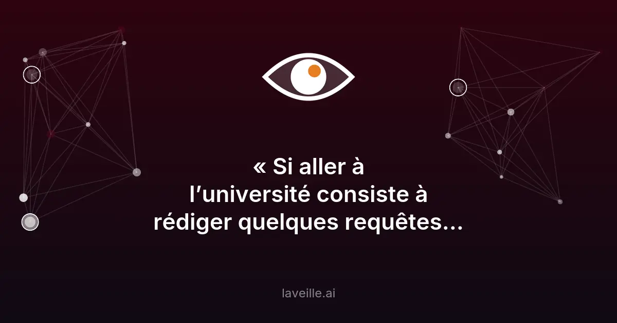 IA générative : un risque pour l'université selon Huneman
