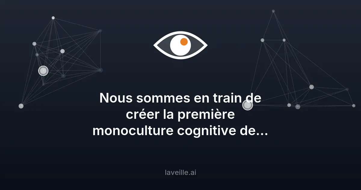 Monoculture cognitive : l'impact des IA génératives sur la pensée humaine