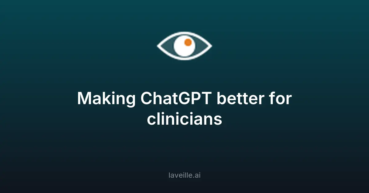 ChatGPT gratuit pour les cliniciens : OpenAI innove