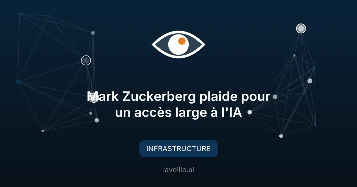 Mark Zuckerberg plaide pour un accès large à l'IA