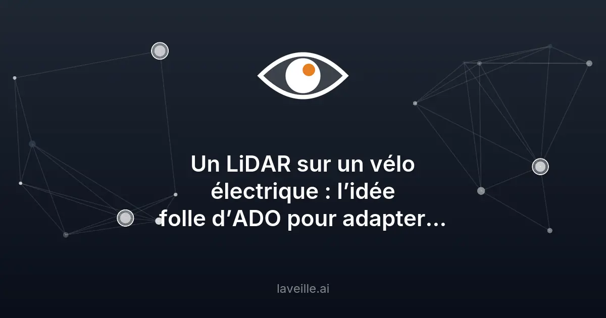 ADO intègre des capteurs LiDAR sur son vélo électrique