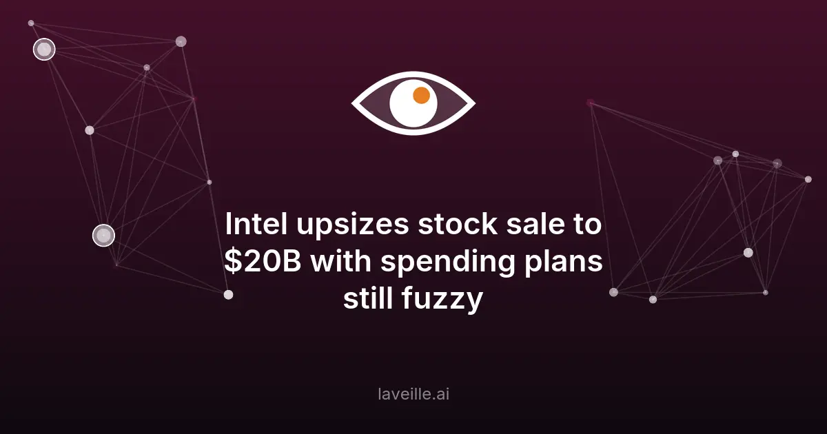 Intel lève 20 milliards de dollars pour des projets tech