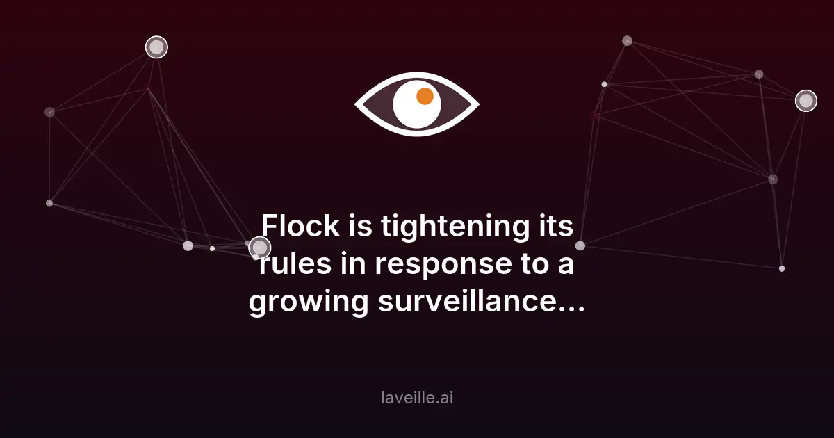 Flock renforce ses règles face aux critiques sur la surveillance