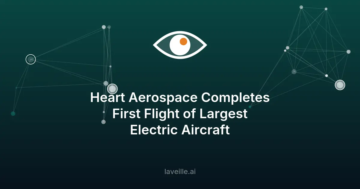 Premier vol réussi du plus grand avion électrique par Heart Aerospace