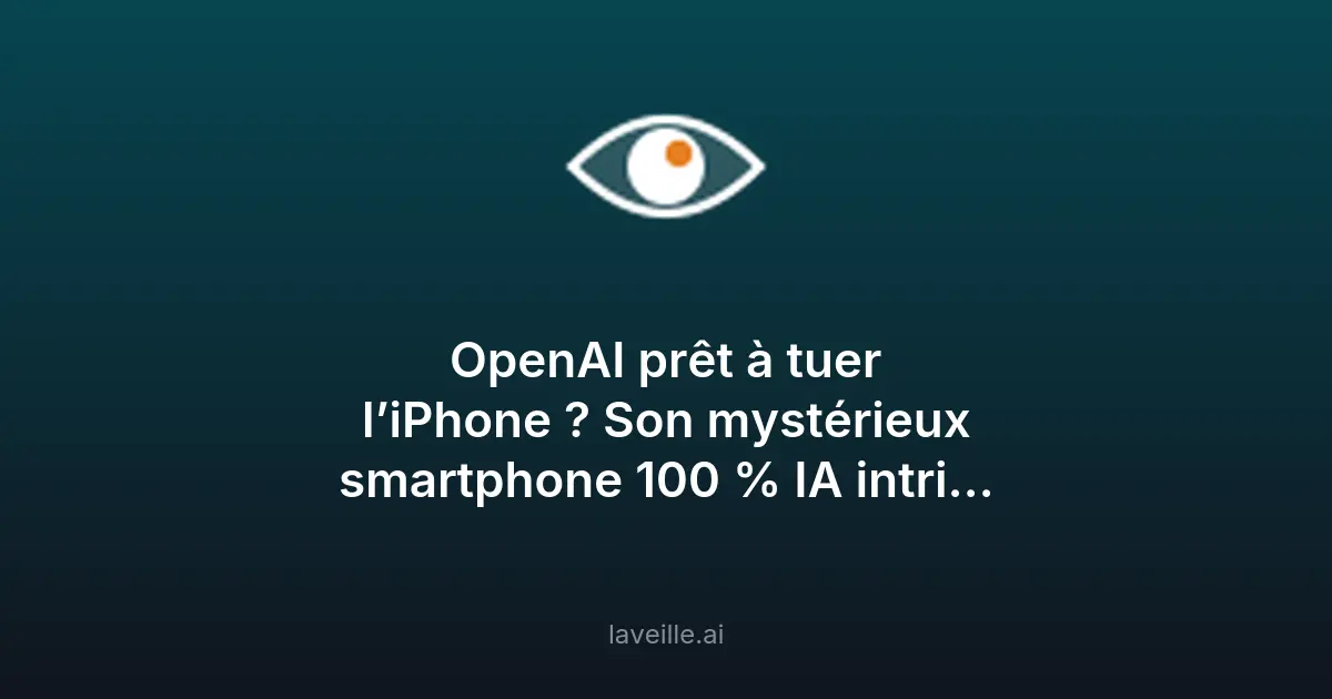 OpenAI : un smartphone 100 % IA en développement ?