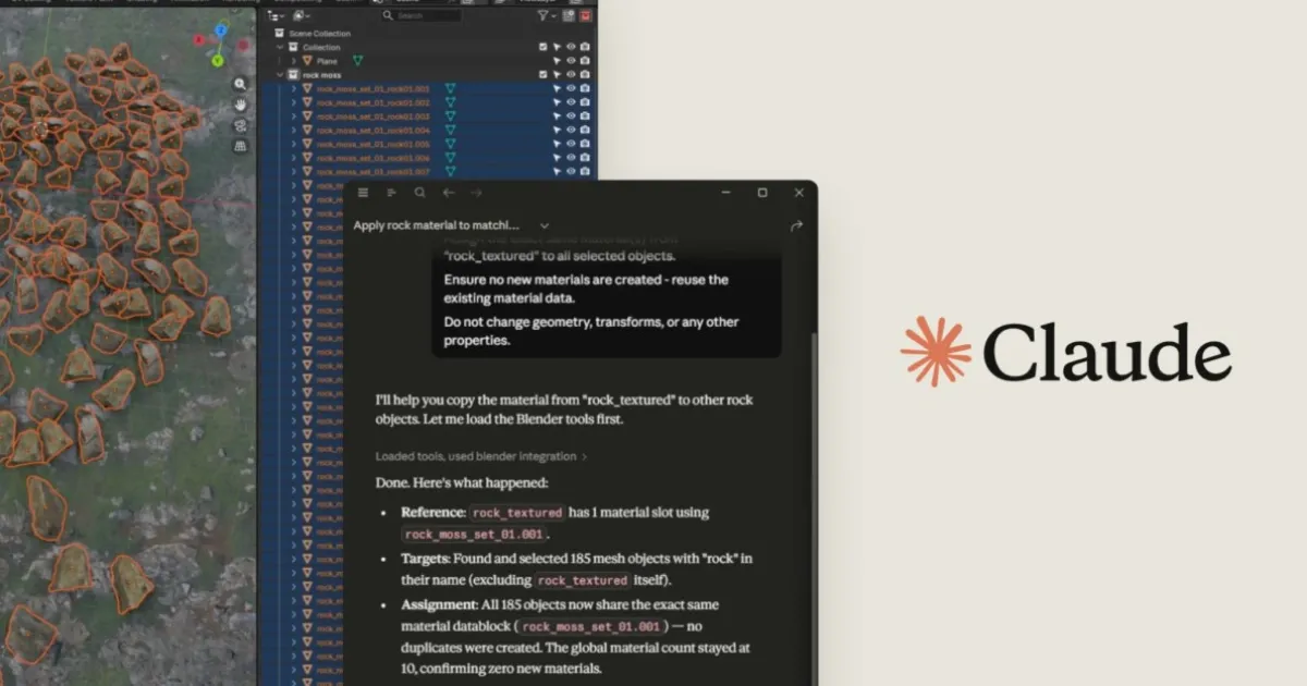Claude s'intègre à Photoshop et Blender via l'IA