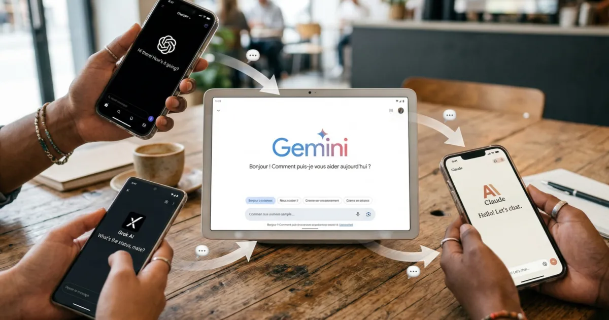 Transférez vos conversations IA vers Gemini avec Google