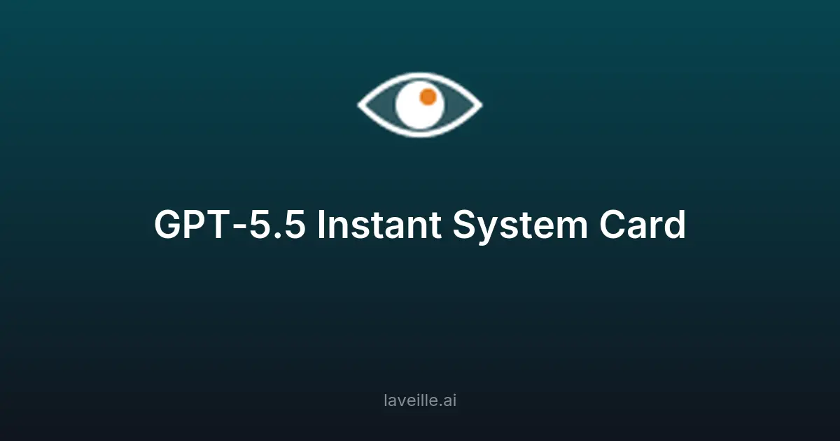 GPT-5.5 Instant System Card : une avancée majeure pour l'IA