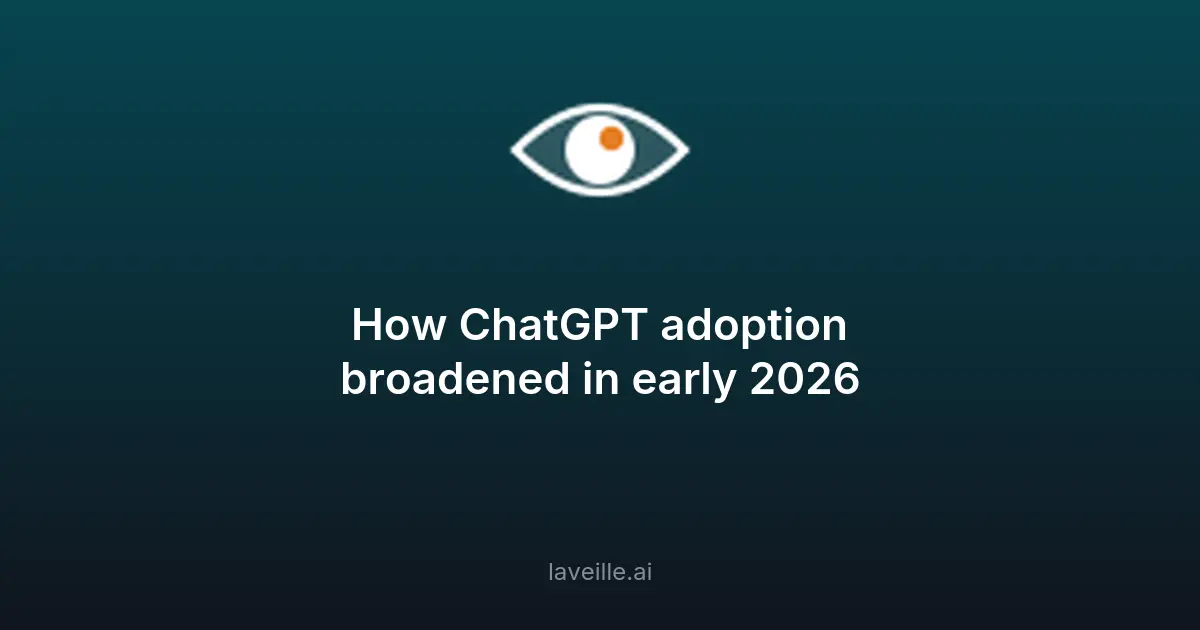 Adoption de ChatGPT en hausse en 2026