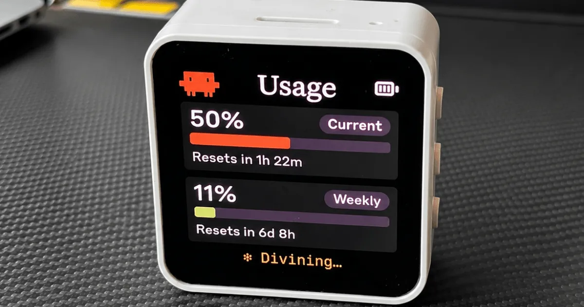 Clawdmeter : un dashboard physique pour Claude Code