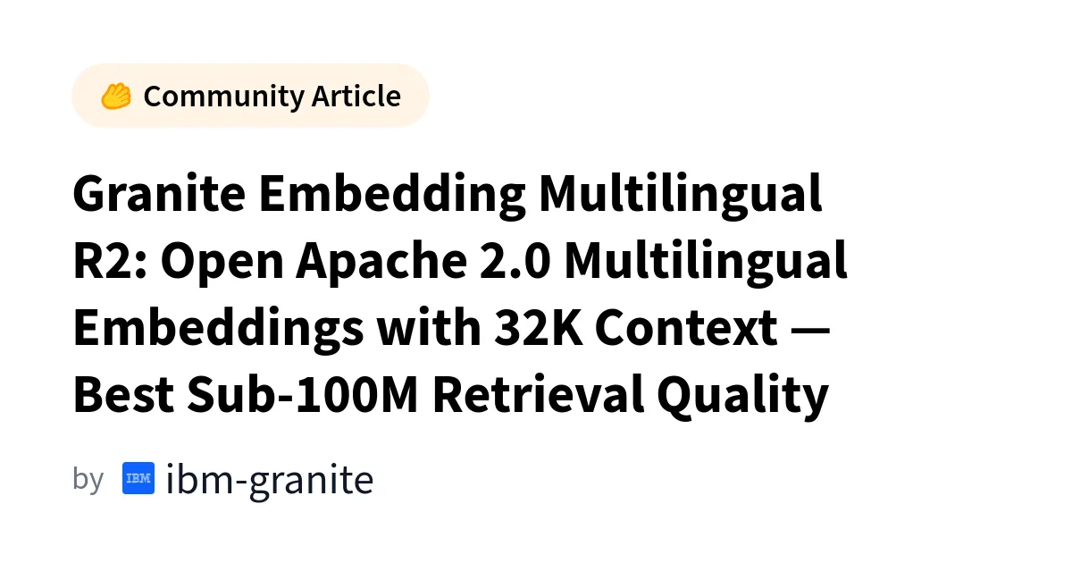 IBM lance des modèles d'embedding multilingues open-source